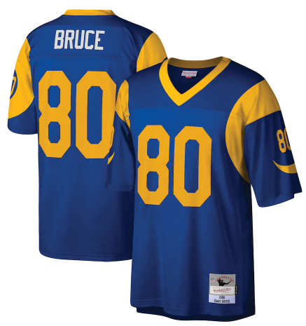 Men's Los Angeles Rams #80 Isaac Bruce St. Louis Rams Mitchell & Ness Stitched Jersey